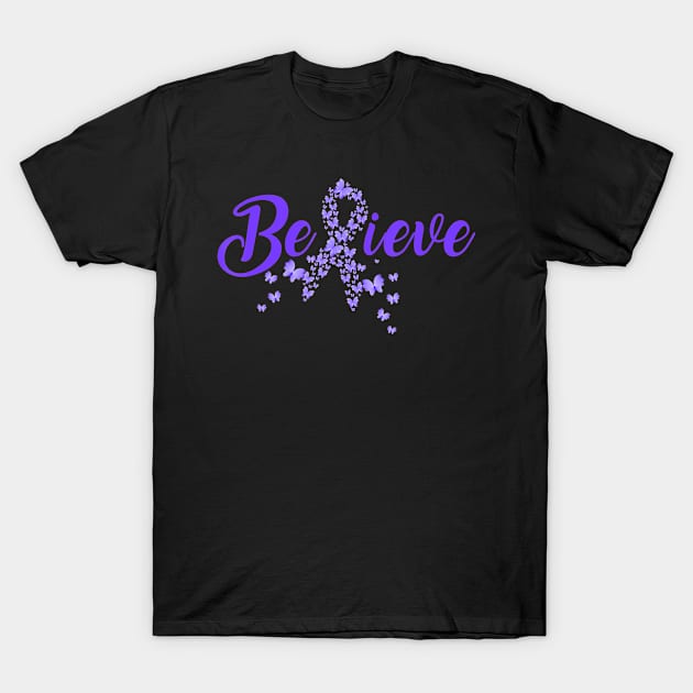 Purple Ribbon Elephant Lover ALZHEIMER AWARENESS Gift T-Shirt by thuylinh8